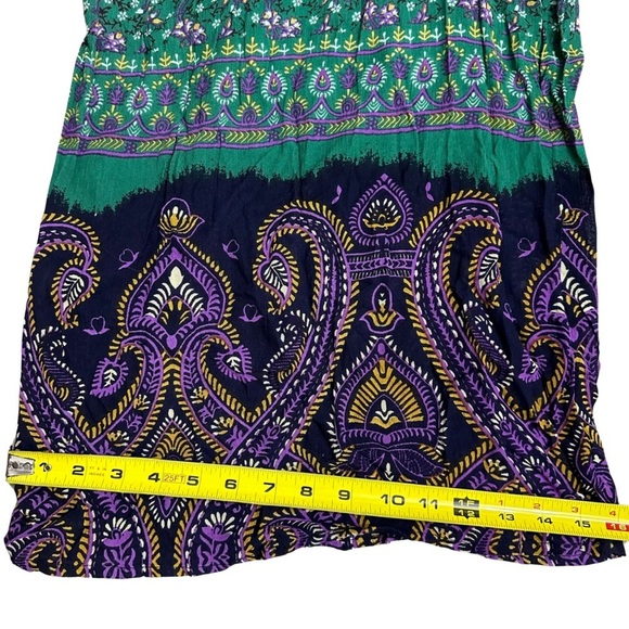 Urban Outfitters Smocked Floral Jumpsuit SZ XS Multicolor Wide Leg Boho NWT - Picture 8 of 10